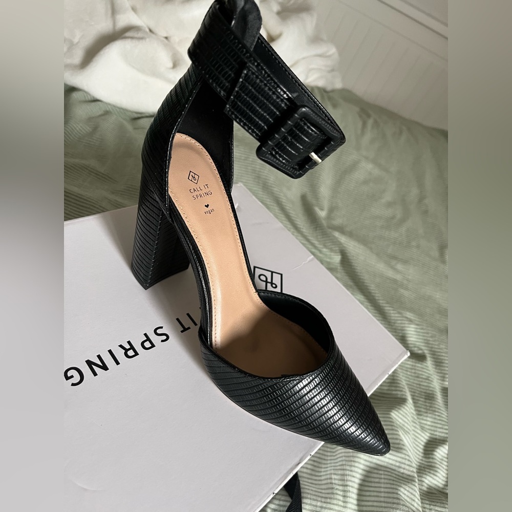 Call it spring black heels